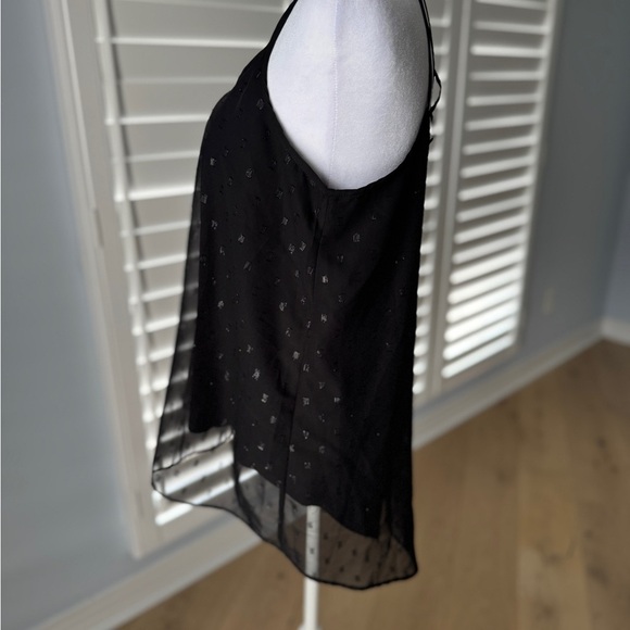 Charming Charlie Black Sparkle Top Blouse - Picture 3 of 7